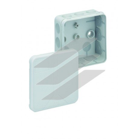 Розподільча коробка 2K-12-L (85х85х37мм), порожня, 12 еластичних мембранних вводів (2 вводи на днищі), IP55, Spelsberg